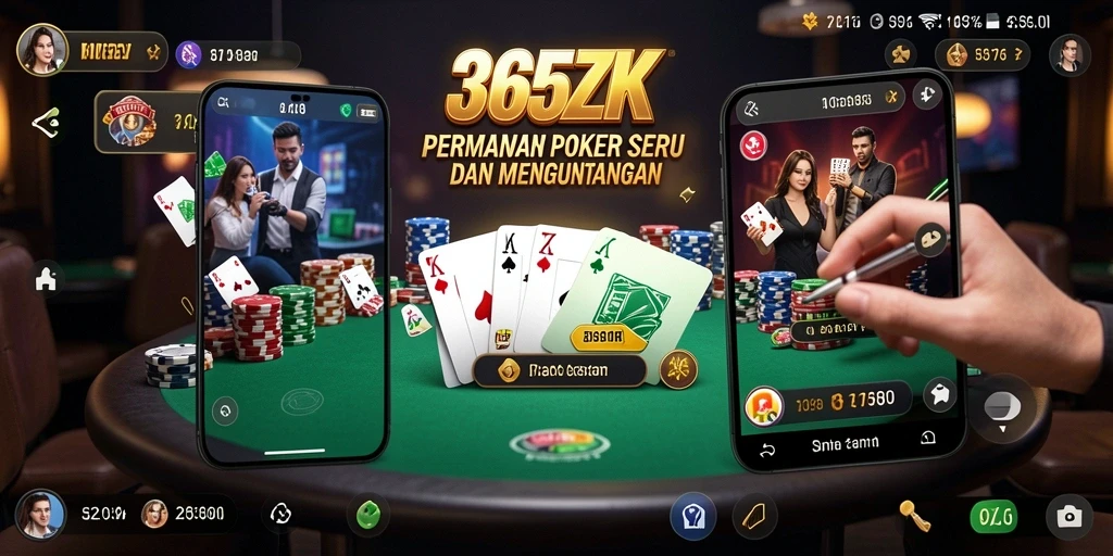 Screenshot menampilkan gameplay Poker yang penuh aksi dan seru.