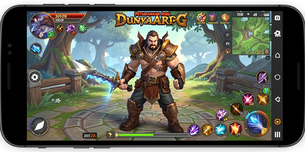 Tampilan utama gameplay ARPG dalam 369ZK dengan aksi seru.