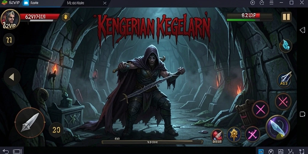 Tampilan menakutkan dari gameplay 62VIP yang mendebarkan.