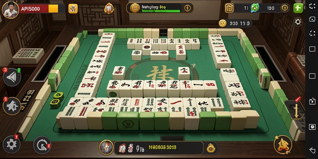 Tangkapan layar gameplay API5000 yang menunjukkan keseruan bermain Mahjong.