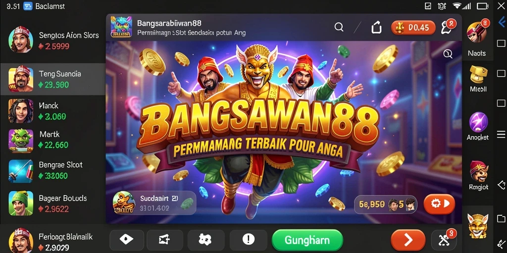 Tampilan menarik dari gameplay Slot di BANGSAWAN88.