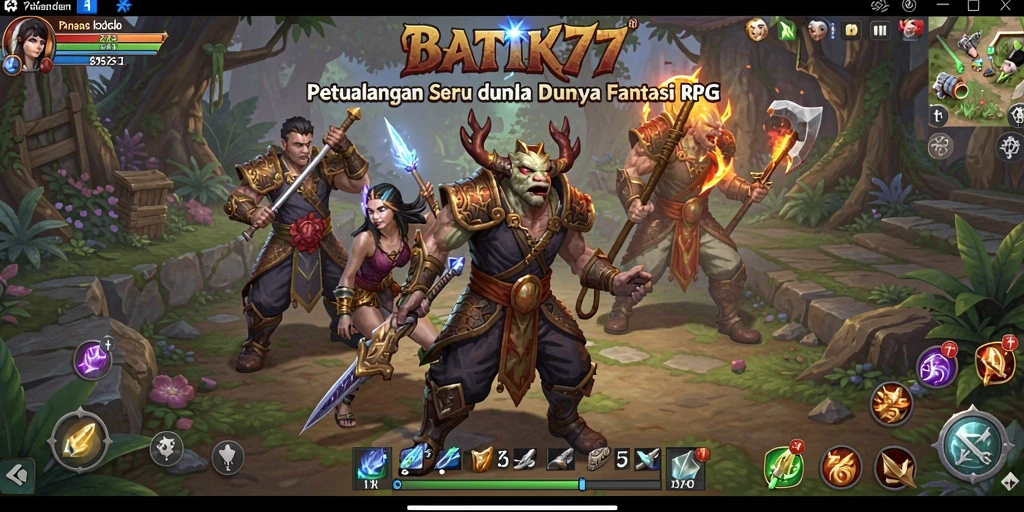 Tampilan gameplay menarik dalam dunia fantasi RPG.