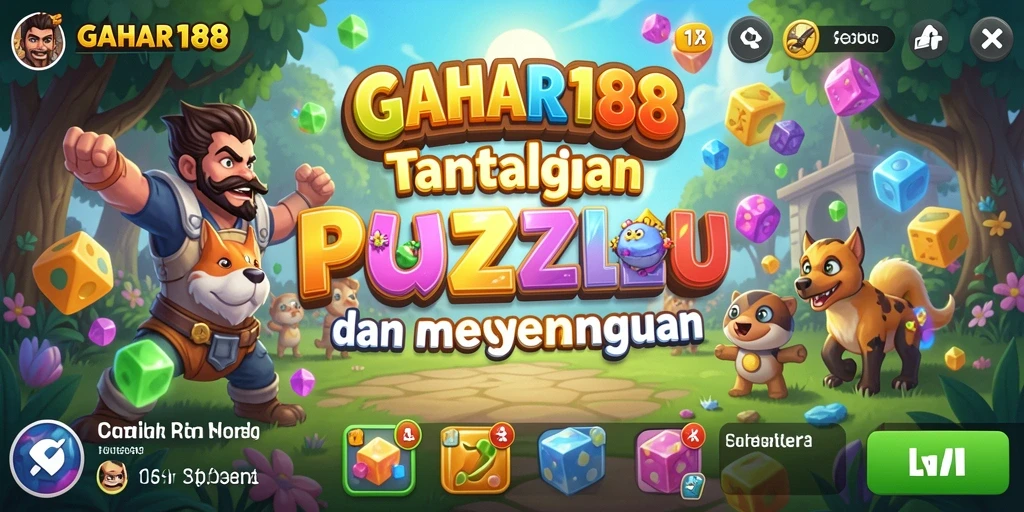 Tampilan gameplay dari game Puzzle GAHAR188 yang seru dan menarik.