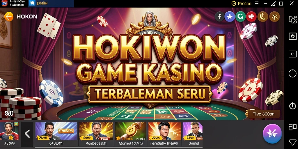 Tampilan gameplay seru di HOKIWON dengan dealer langsung.
