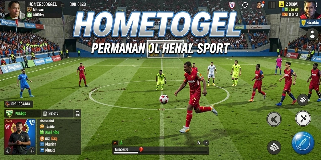 Tampilan gameplay menarik di HOMETOGEL dengan banyak aksi olahraga.