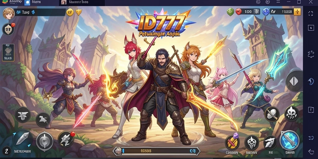 Tampilan menarik gameplay ID777 dengan karakter Anime yang dinamis.