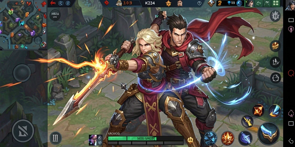 Screenshot gameplay K234 yang menegangkan saat pertarungan berlangsung.