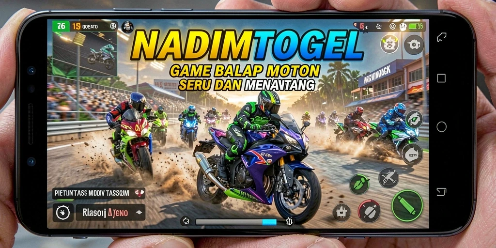 Tampilkan gameplay balapan motor yang mendebarkan.