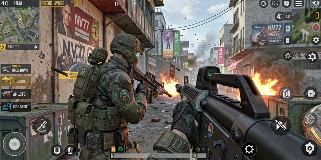 Tampilan gameplay NV77 yang seru dan intens.