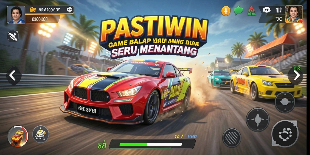 Tampilan gameplay balap yang mendebarkan di PASTIWIN.