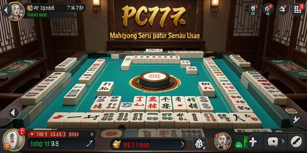 Tampilan gameplay seru dalam game Mahjong PC777.