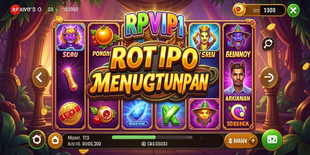 Screenshot gameplay RPVIP1 yang menunjukkan keseruan permainan slot.