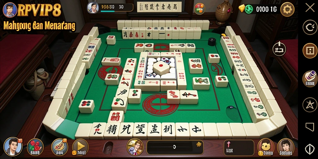 Tampilan gameplay RPVIP8 yang menarik dan penuh tantangan Mahjong.