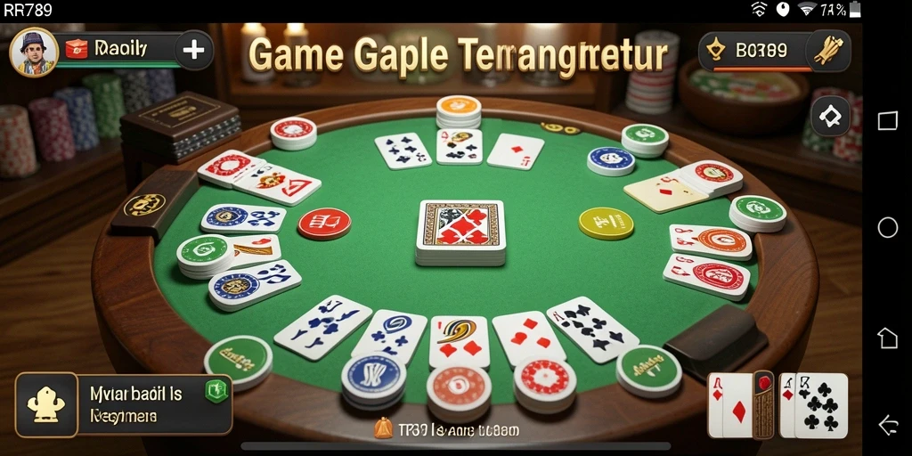 Gameplay seru RR789 yang menunjukkan suasana bermain Gaple.