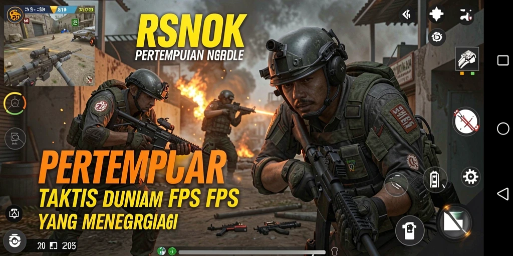 Tampilan gameplay menarik dari RSNOK dalam mode FPS yang intens.