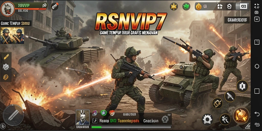 Tampilan gameplay seru RSNVIP7 dengan aksi tembak-menembak yang mendebarkan.