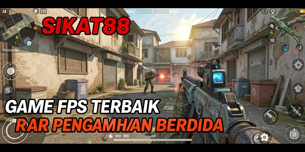 Tampilan dramatis aksi tembak-menembak dalam SIKAT88.