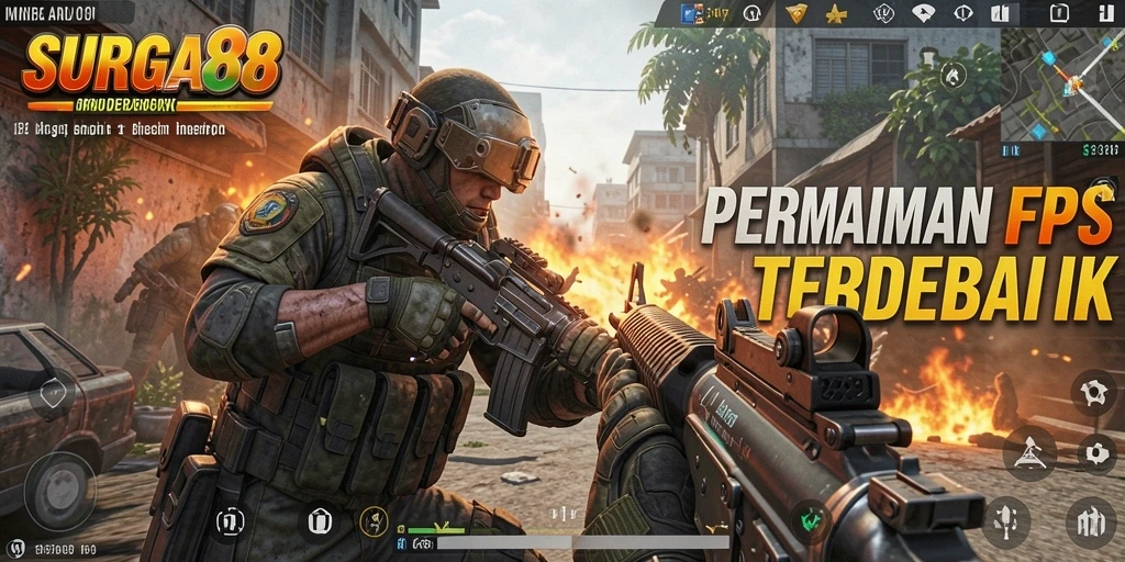 Gameplay mendebarkan dari SURGA88 dengan aksi FPS cepat dan intens.