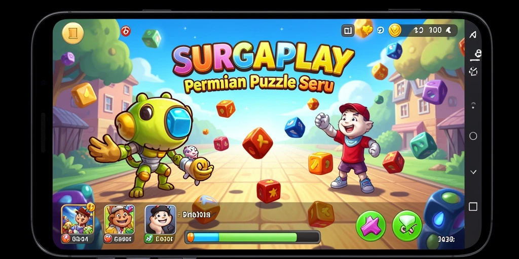 Screenshot gameplay SURGAPLAY yang menampilkan tantangan puzzle seru.