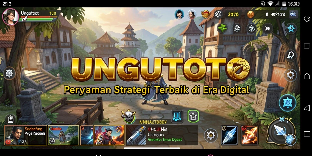Tangkapan layar gameplay UNGUTOTO dengan aksi pertempuran yang seru.