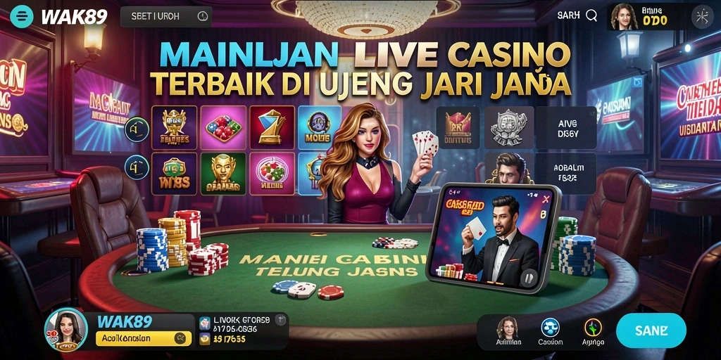 Tampilan gameplay Live Casino yang menarik di WAK89 dengan dealer profesional.